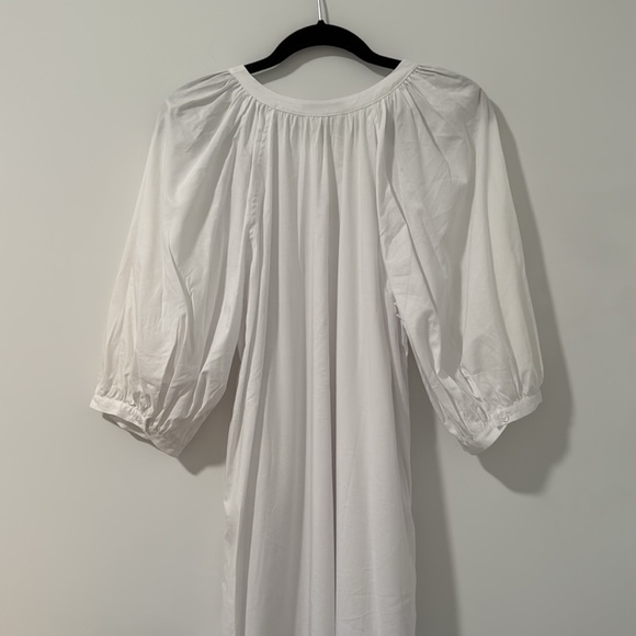 Madewell Tie-Waist Button-Front Midi Dress in Poplin - Picture 9 of 10